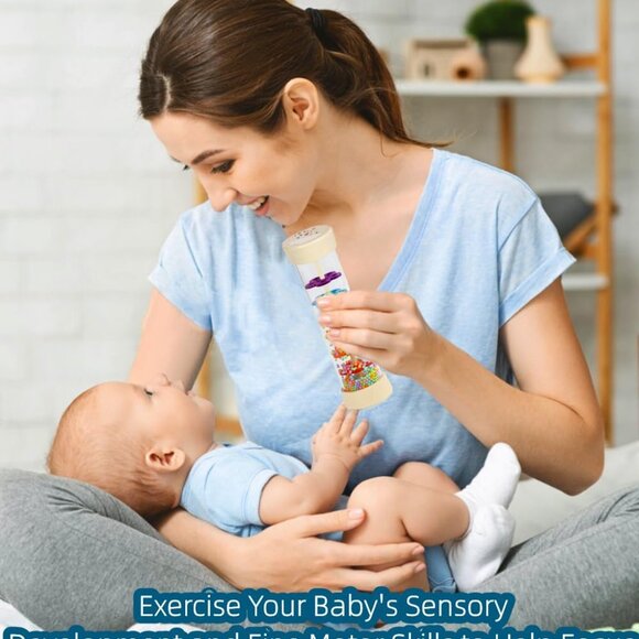 Children Early Education Hand eye-Coordination Wooden Rattle Toy(1 Set) - Picture 2 of 12